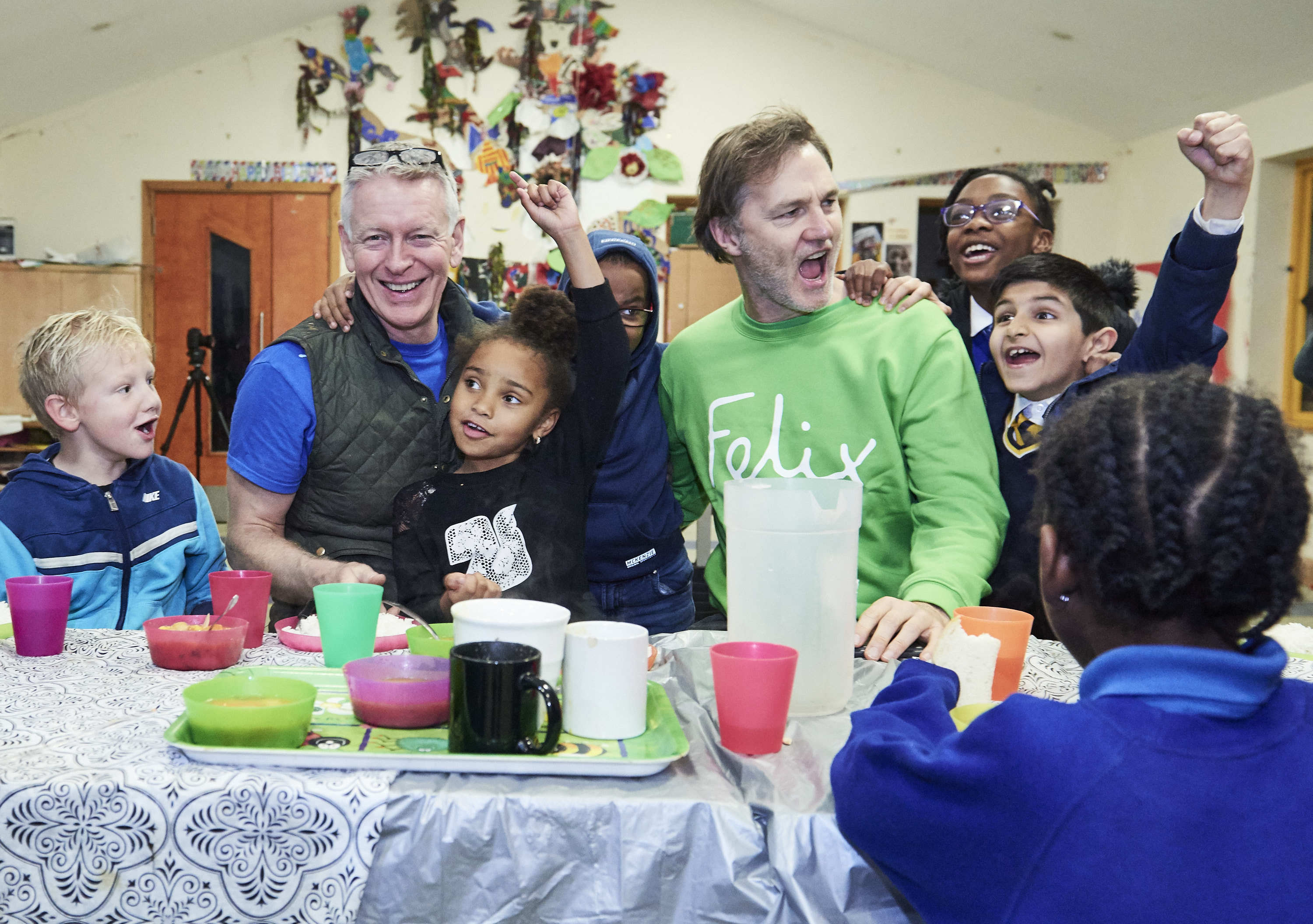 Children at Haringey Play Association enjoying meals that are made with food from The Felix Project
