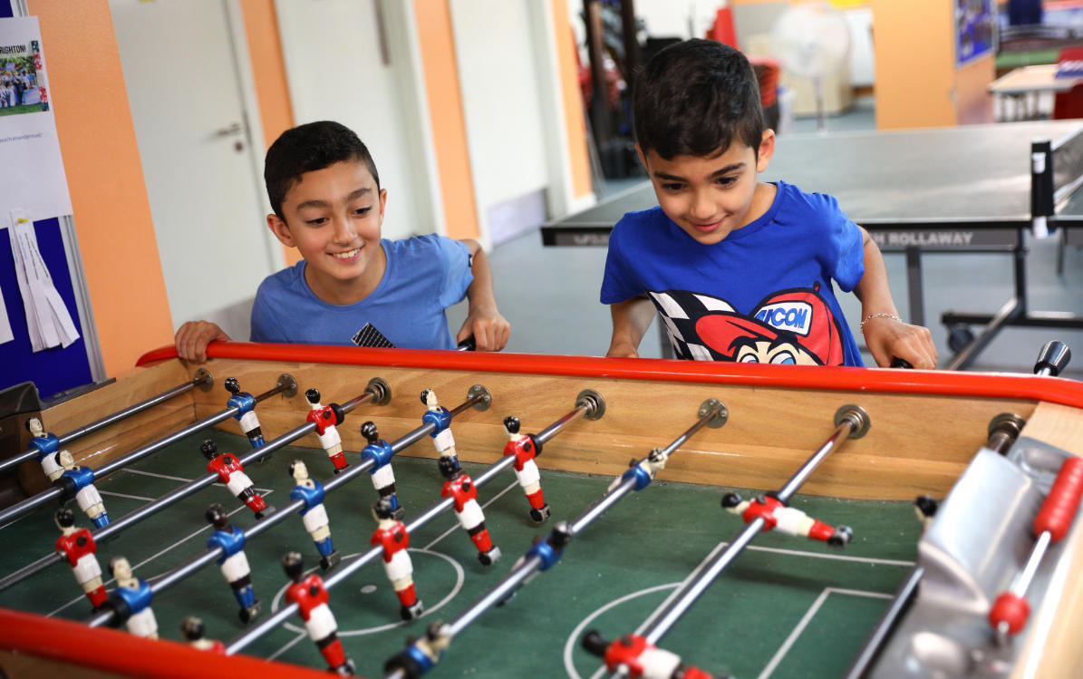 Children enjoying activities at Prospex Youth centre building up an appetite for lunch