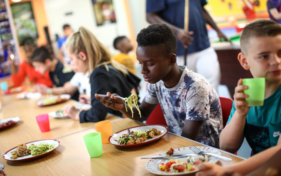 Healthy lunch at Prospex Youth Centre