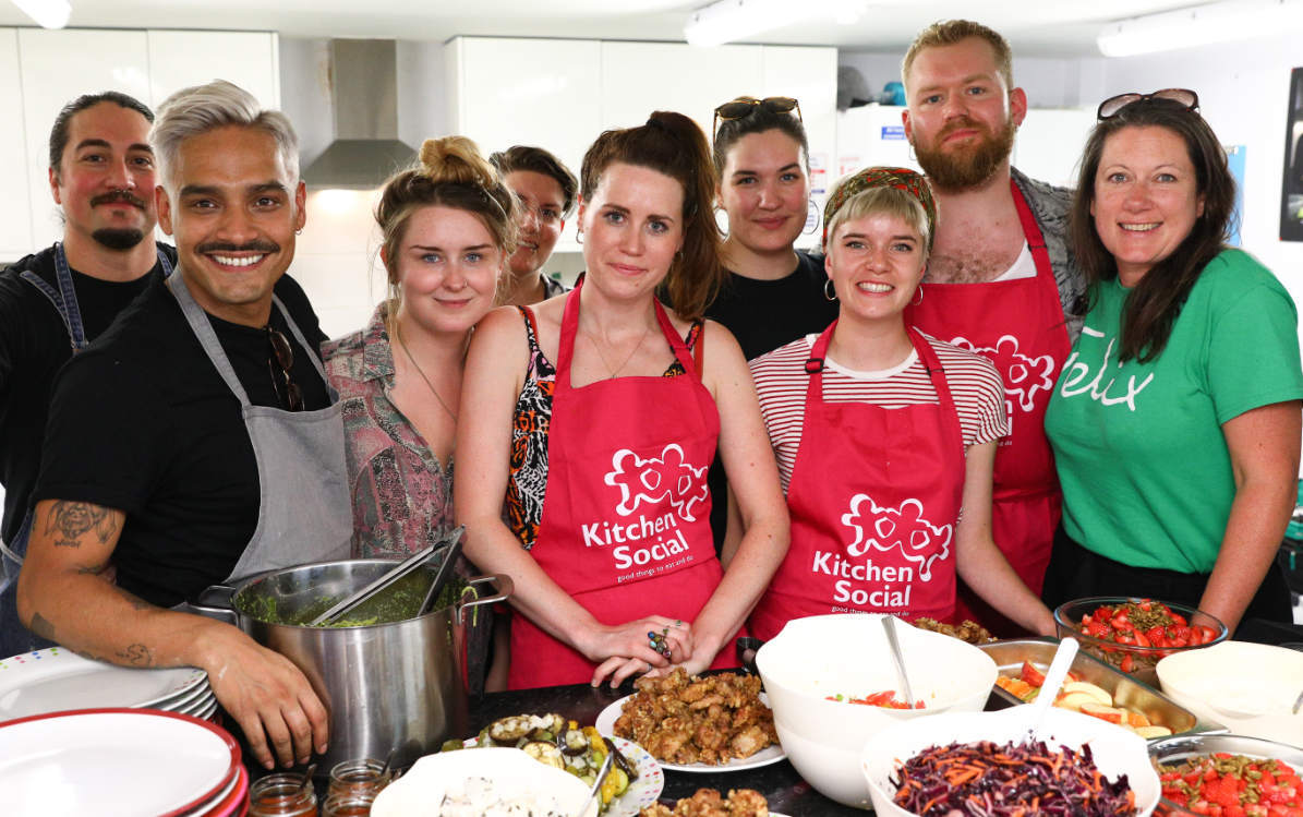 Kitchen Social organised a special lunch at Prospex Young Centre prepared by volunteers from Caravan which included fresh surplus food from The Felix Project